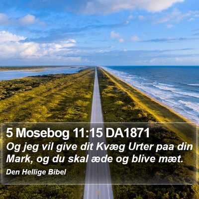 5 Mosebog 11:15 DA1871 Bible Verse Image