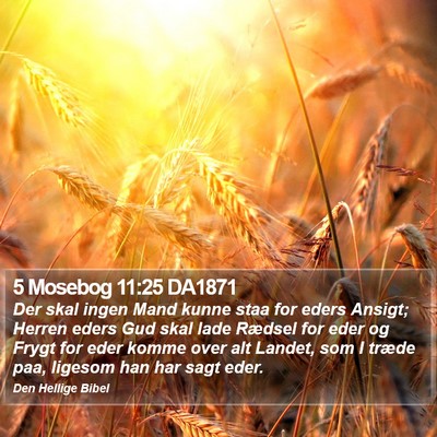 5 Mosebog 11:25 DA1871 Bible Verse Image