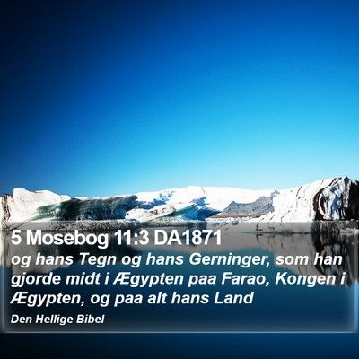 5 Mosebog 11:3 DA1871 Bible Verse Image
