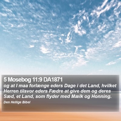 5 Mosebog 11:9 DA1871 Bible Verse Image