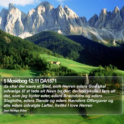 5 Mosebog 12:11 DA1871 Bible Verse Image
