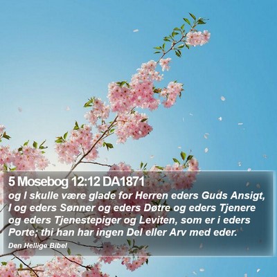 5 Mosebog 12:12 DA1871 Bible Verse Image