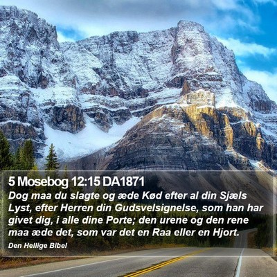 5 Mosebog 12:15 DA1871 Bible Verse Image