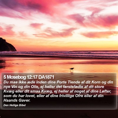 5 Mosebog 12:17 DA1871 Bible Verse Image