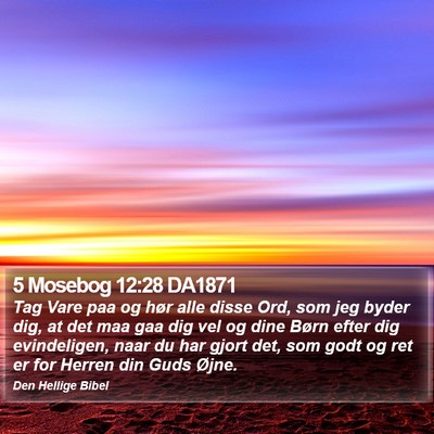 5 Mosebog 12:28 DA1871 Bible Verse Image
