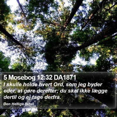 5 Mosebog 12:32 DA1871 Bible Verse Image