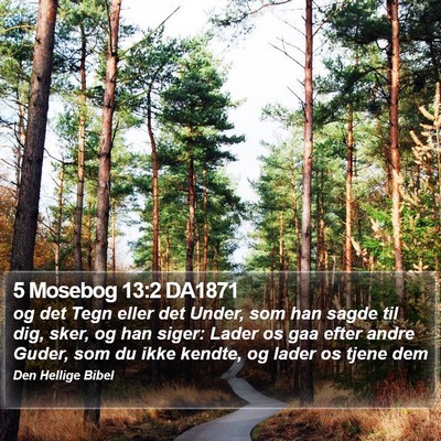 5 Mosebog 13:2 DA1871 Bible Verse Image