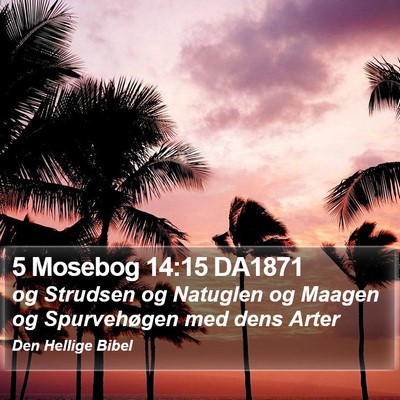 5 Mosebog 14:15 DA1871 Bible Verse Image