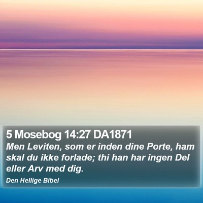 5 Mosebog 14:27 DA1871 Bible Verse Image
