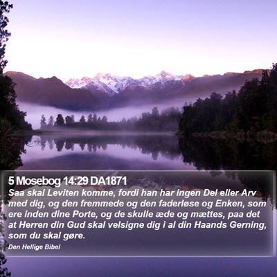 5 Mosebog 14:29 DA1871 Bible Verse Image