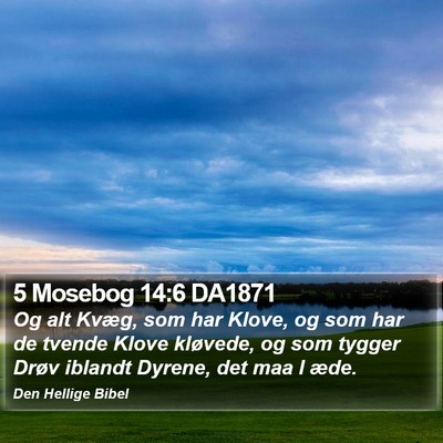5 Mosebog 14:6 DA1871 Bible Verse Image