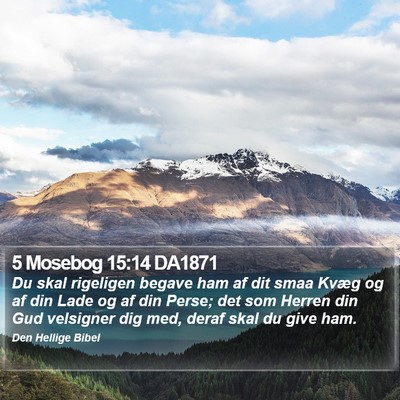 5 Mosebog 15:14 DA1871 Bible Verse Image