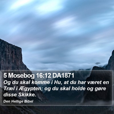 5 Mosebog 16:12 DA1871 Bible Verse Image