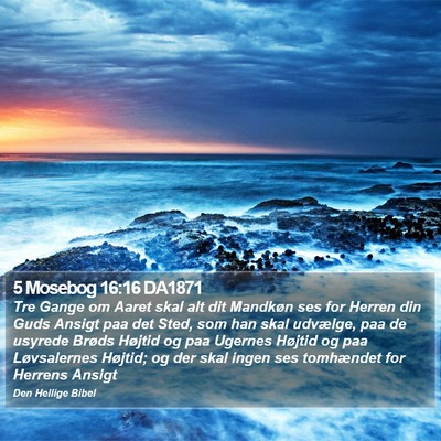 5 Mosebog 16:16 DA1871 Bible Verse Image