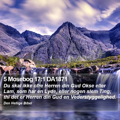 5 Mosebog 17:1 DA1871 Bible Verse Image