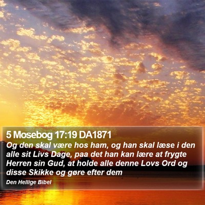 5 Mosebog 17:19 DA1871 Bible Verse Image