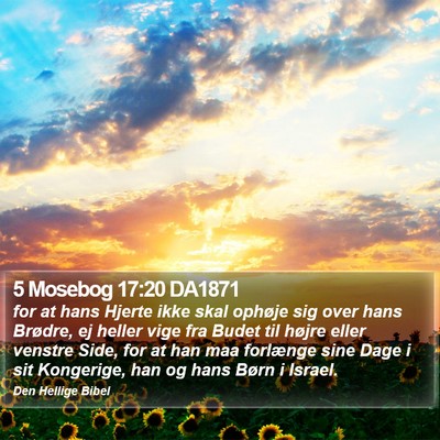 5 Mosebog 17:20 DA1871 Bible Verse Image