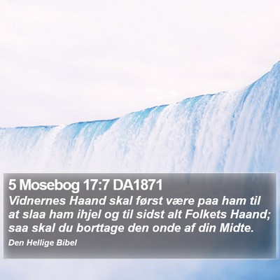 5 Mosebog 17:7 DA1871 Bible Verse Image