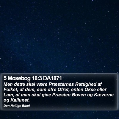5 Mosebog 18:3 DA1871 Bible Verse Image