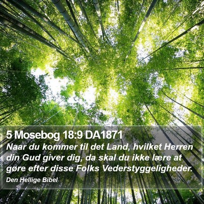 5 Mosebog 18:9 DA1871 Bible Verse Image
