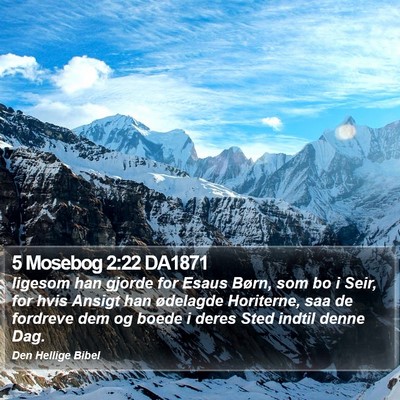 5 Mosebog 2:22 DA1871 Bible Verse Image