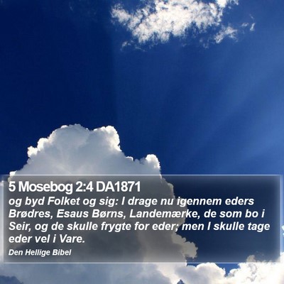 5 Mosebog 2:4 DA1871 Bible Verse Image