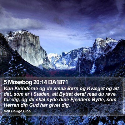 5 Mosebog 20:14 DA1871 Bible Verse Image