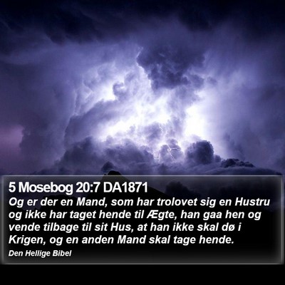 5 Mosebog 20:7 DA1871 Bible Verse Image