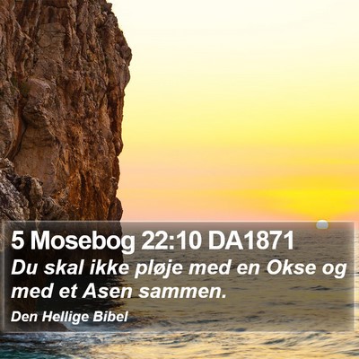 5 Mosebog 22:10 DA1871 Bible Verse Image