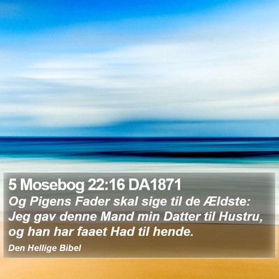 5 Mosebog 22:16 DA1871 Bible Verse Image