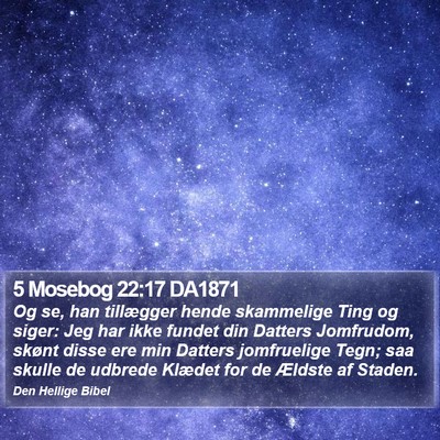 5 Mosebog 22:17 DA1871 Bible Verse Image