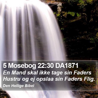 5 Mosebog 22:30 DA1871 Bible Verse Image