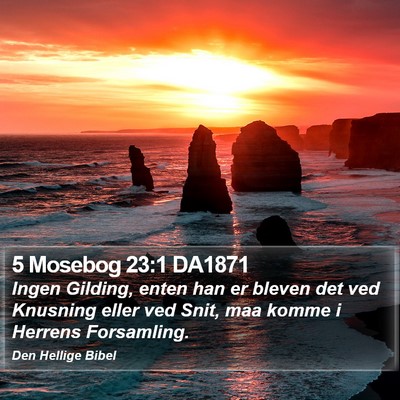 5 Mosebog 23:1 DA1871 Bible Verse Image