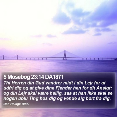 5 Mosebog 23:14 DA1871 Bible Verse Image