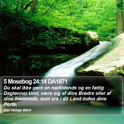 5 Mosebog 24:14 DA1871 Bible Verse Image