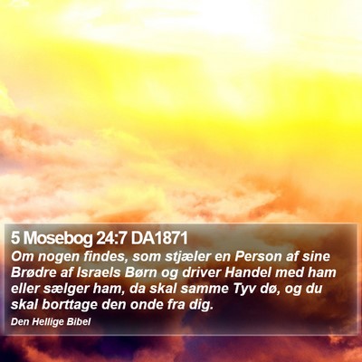 5 Mosebog 24:7 DA1871 Bible Verse Image