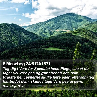 5 Mosebog 24:8 DA1871 Bible Verse Image