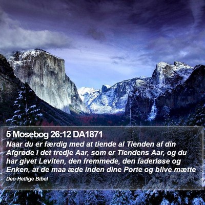 5 Mosebog 26:12 DA1871 Bible Verse Image