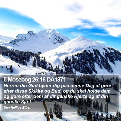 5 Mosebog 26:16 DA1871 Bible Verse Image