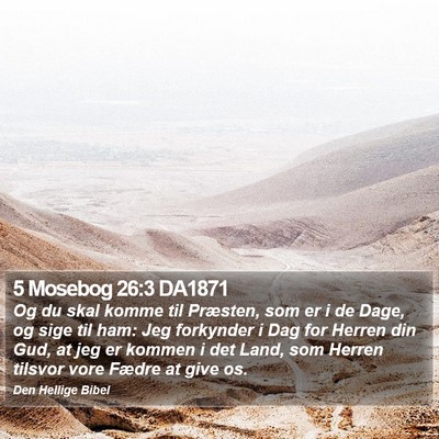 5 Mosebog 26:3 DA1871 Bible Verse Image