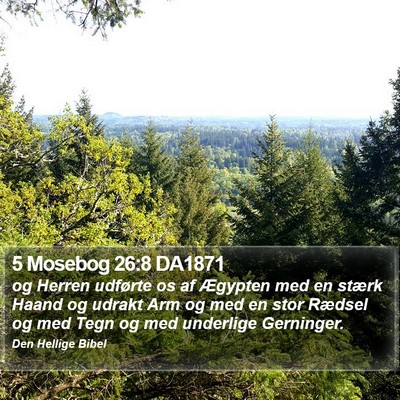 5 Mosebog 26:8 DA1871 Bible Verse Image