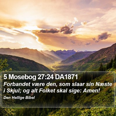 5 Mosebog 27:24 DA1871 Bible Verse Image