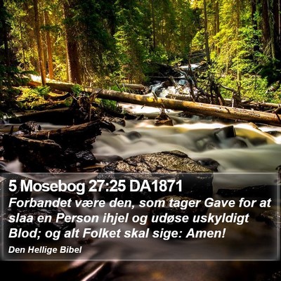 5 Mosebog 27:25 DA1871 Bible Verse Image