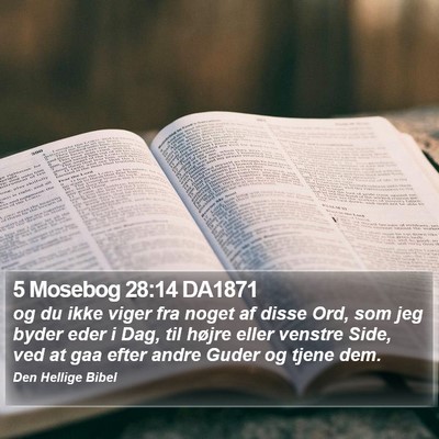 5 Mosebog 28:14 DA1871 Bible Verse Image