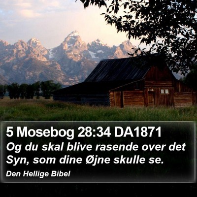 5 Mosebog 28:34 DA1871 Bible Verse Image