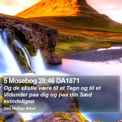 5 Mosebog 28:46 DA1871 Bible Verse Image