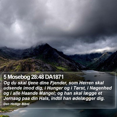 5 Mosebog 28:48 DA1871 Bible Verse Image