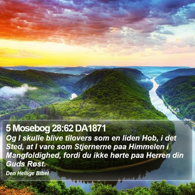 5 Mosebog 28:62 DA1871 Bible Verse Image