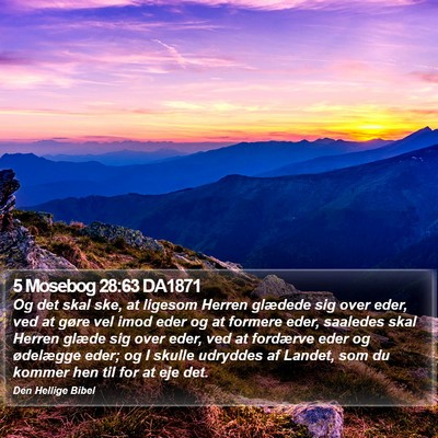 5 Mosebog 28:63 DA1871 Bible Verse Image