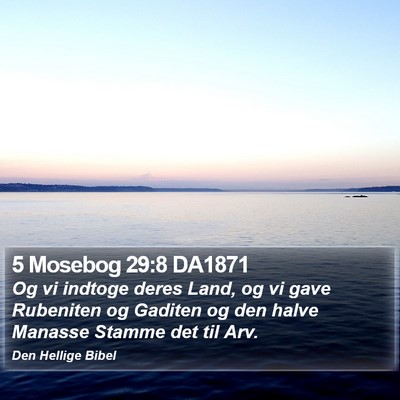 5 Mosebog 29:8 DA1871 Bible Verse Image